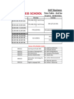 2022 Timetable