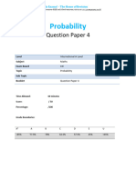 Probability: Question Paper 4