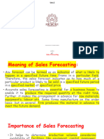 Unit 2 Part 2 Sales Forecasting