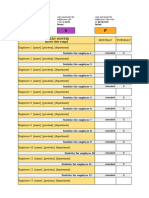 Weekly Employee Attendance Template