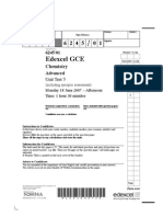 Edexcel A-Level CHEM5 June 2007 QP PDF