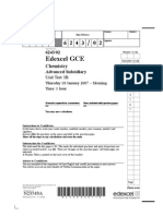 Edexcel A-LEVEL CHEM3B January 2007 QP