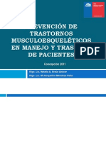 Prevención de Trastornos Musculoesqueléticos en Manejo y Traslado