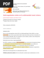 Anticoagulacion en Erc y Fa