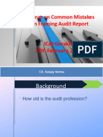 Audit Report Commom Mistakes