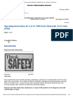 Operating Instructions For Cat 1U-9400 Series Hydraulic Test Center