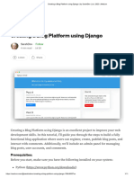 Creating A Blog Platform Using Django - by SarahDev - Jul, 2023 - Medium