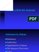 Arbitration of Hakam