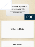 Subject: Information System & Business Analytics Presented by Reema Zahoor