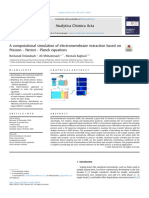 A Computational Simulation of Electromembrane Extraction Based On Poisson - Nernst - Planck Equations