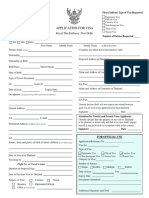 Visa Application Form