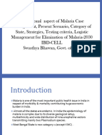 Dengue-Malaria TOT For Doctors 2022 Operational Aspects (Malaria) - DR - M .Ghosh