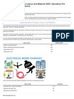 Electrical Work Charges Labour and Material 2023 - Quotation For Electrical Work With Material