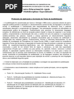 Protocolo de Aplicação e Correção Do Teste de Audibilização