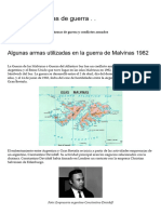 Algunas Armas Utilizadas en La Guerra de Malvinas 1982 - Aquellas Armas de Guerra