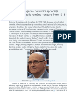 Alexandru Ghisa - România Și Ungaria - Doi Vecini Apropiați Geografic. Relațiile Româno - Ungare Între 1918 - 2018 D