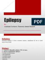 Epilepsy: Assistant Lecturer: Tasneem Ahmed Hamed