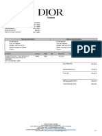 Dior Invoice - Invoice