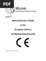 Maine Exporter's Guide To The European Union's: CE Marking Requirements