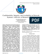 Confidentiality, Integrity, and Availability in Network Systems: A Review of Related Literature