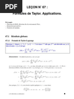 Formule de Taylor - Analyse 1