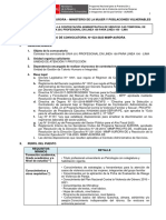 Convocatoria para La Contratación Administrativa de Servicio Cas Temporal de Un/A (01) Profesional en Linea 100 para Linea 100 - Lima