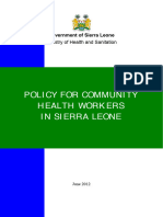 CHW Policy Sierra Leone