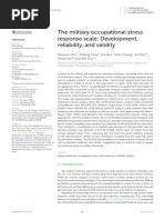 Military Occupational Stress Response Scale - 2023