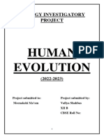 Biology Project HUMAN EVOLUTION