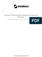 Chemistry Project On Green Chemistry Bio Diesel and Bio Petrol