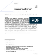 Isolation Control For Implementing The Single Dielectric Resonator Based Tunable THZ Mimo Antenna and Filter