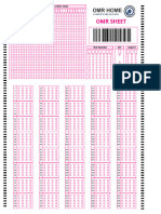 Omr Sheet: Student's Name (In Block Letters Only)