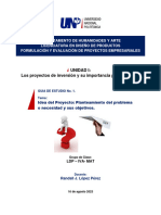 Guía 1 - Idea de Proyecto-Planteamiento Del Problema y Sus Objetivos