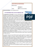 Acto Histórico Del 9 de Octubre de 1820