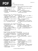 Tenses Mixed Exercises 6