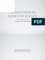 Propositional Logic - Semantics and Formal Proofs