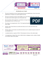 Class 8-Chapter-11-V1Q-Mensuration - Question Paper