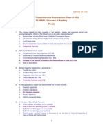 Semester-III Comprehensive Examinations Class of 2009 SLBK605 - Overview of Banking Part-A