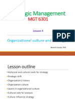 Lesson 4 - Organizational Culture and Strategy