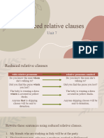 Reduced Relative Clauses