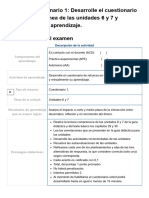 Examen - (AAB02) Cuestionario 1 - Desarrolle El Cuestionario de Refuerzo en Línea de Las Unidades 6 y 7