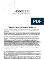 Changing Role of District Magistrate and Collector