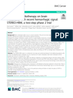 Stereotactic Radiotherapy On Brain Metastases With Recent Hemorrhagic Signal: STEREO-HBM, A Two-Step Phase 2 Trial