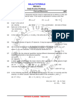 DPP Physics 11th Vectors Dimensions Kinematics Basic Maths