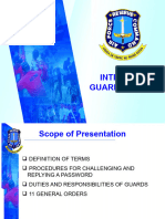 Basic Mil Knowledge Interior Guard Duties