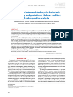 Association Between Intrahepatic Cholestasis in Pregnancy and Gestational Diabetes Mellitus. A Retrospective Analysis