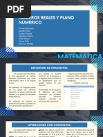 Números Reales y Plano Numérico