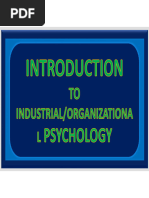 Introduction To I-O Psychology