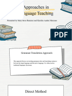 Approaches in Language Teaching PPT Mary Rose A. Ramirez