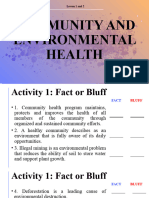 Health 9 - 1st QTR - Lesson 1 Community and Environmental Health